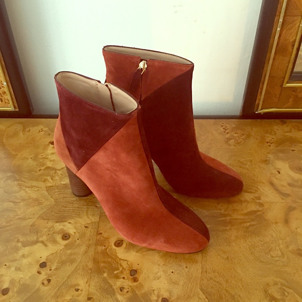 ULLA JOHNSON 2019 Patchwork Suede Ankle Boots 38 8